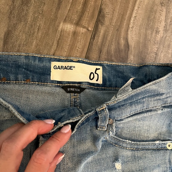 Retro high waist stretch jeans short - Picture 2 of 3